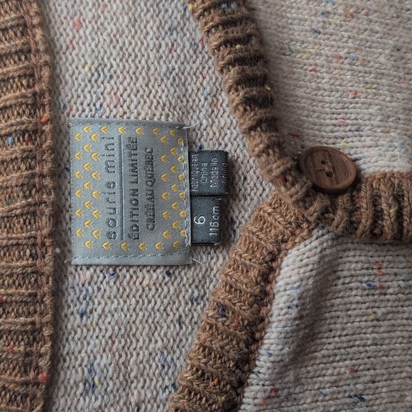 286-Kids Sourie Mini Multicolor Patterned Sweater - Picture 2 of 3